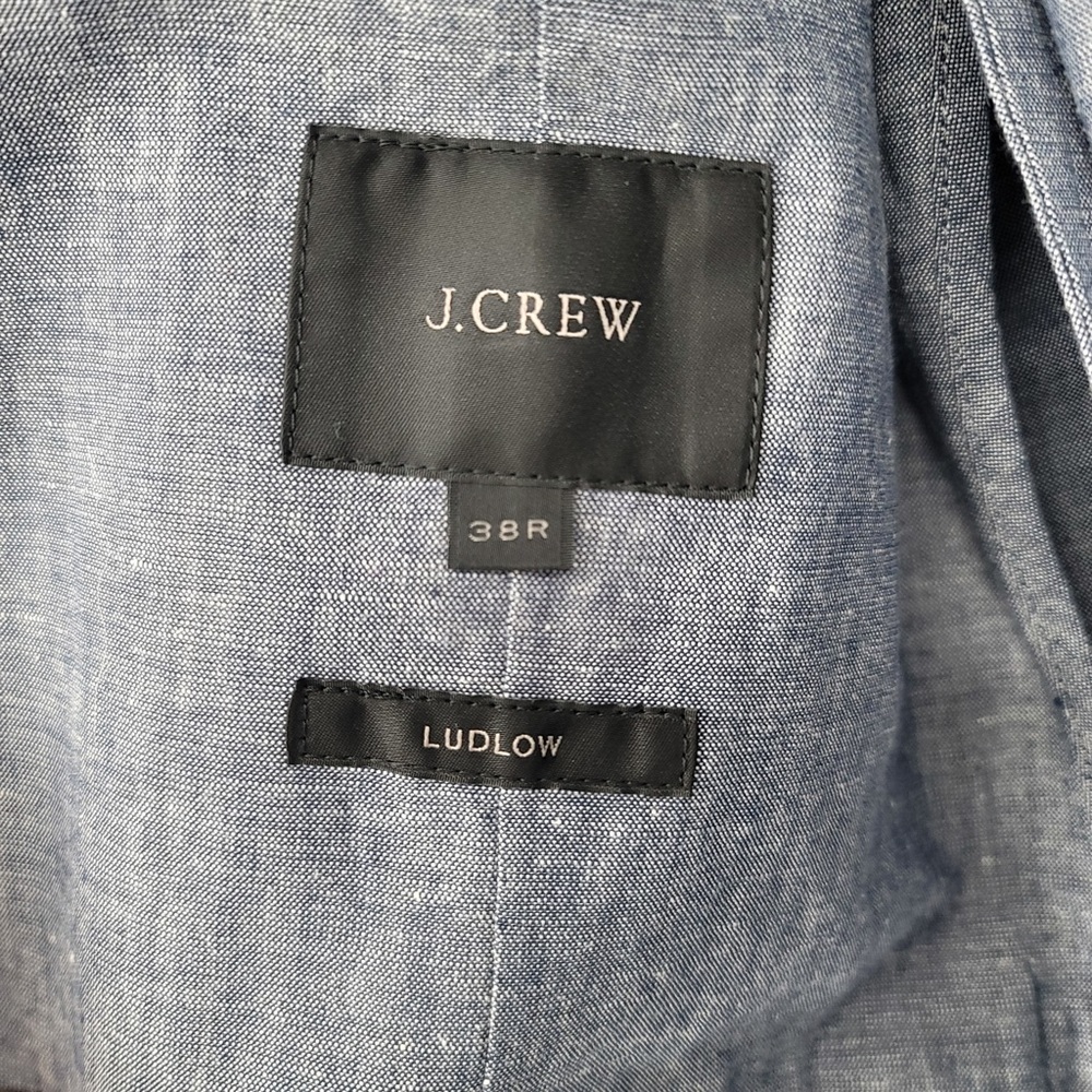 J. Crew Ludlow Cotton Linen Blazer Jacket Sz 38R - Picture 3 of 5